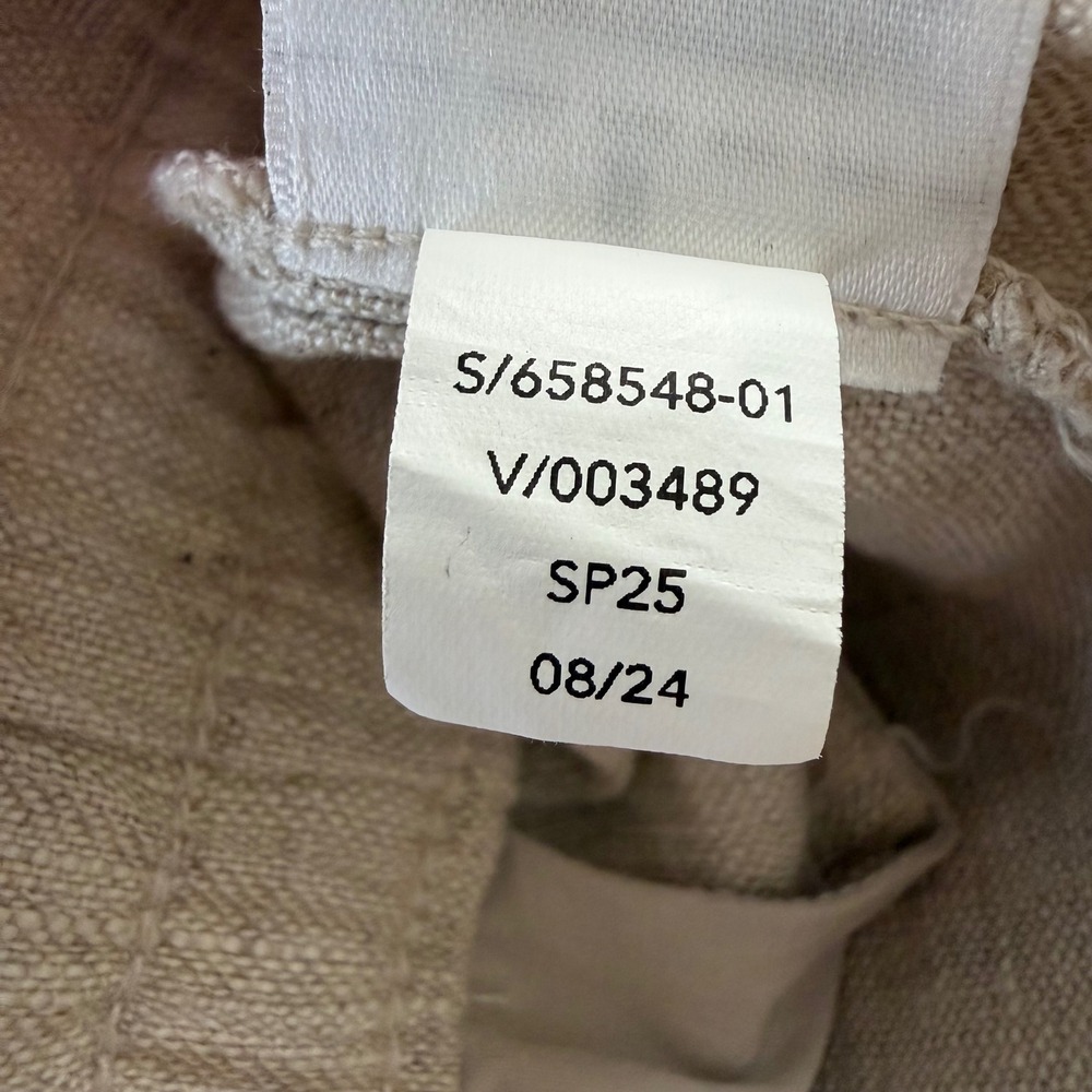 Athleta XS Retreat 100% Linen Drawstring Shorts Relaxed Fit Mid‎ Rise undyed - Picture 9 of 11